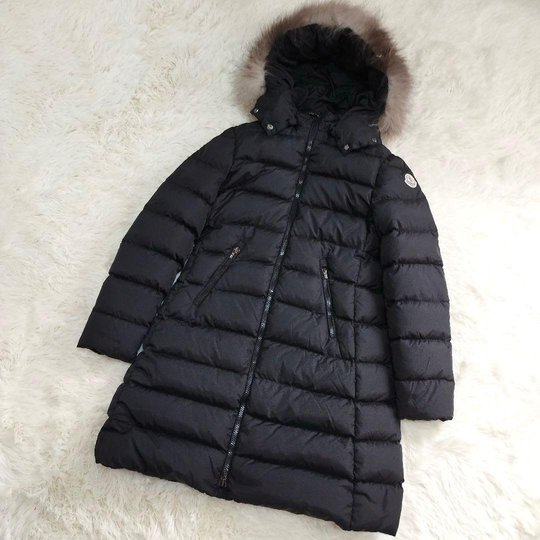 18061✨MONCLER ABELLE ロングダウンジャケット ブラック