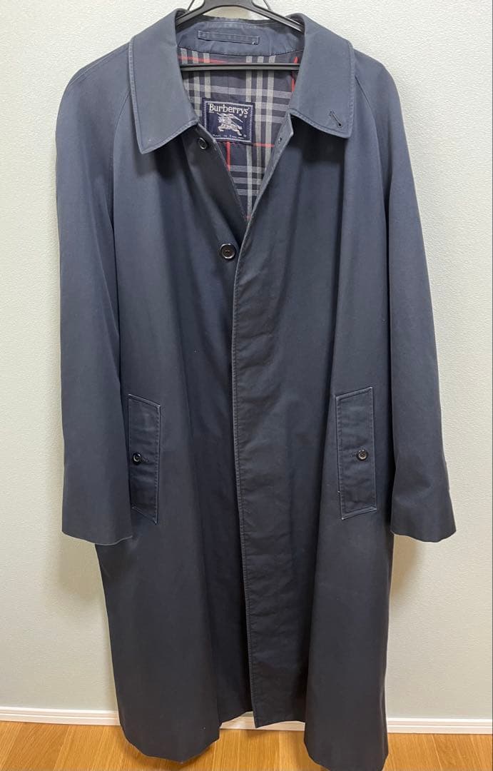 90s 英国製 Burberrys バーバリーズ コート ネイビー