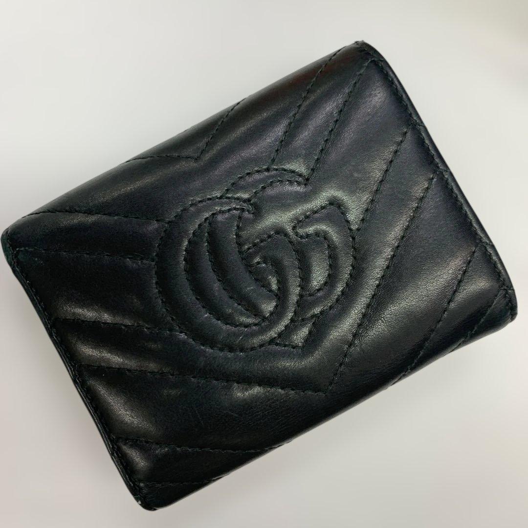 GUCCI GGマーモント　三つ折り財布　474802