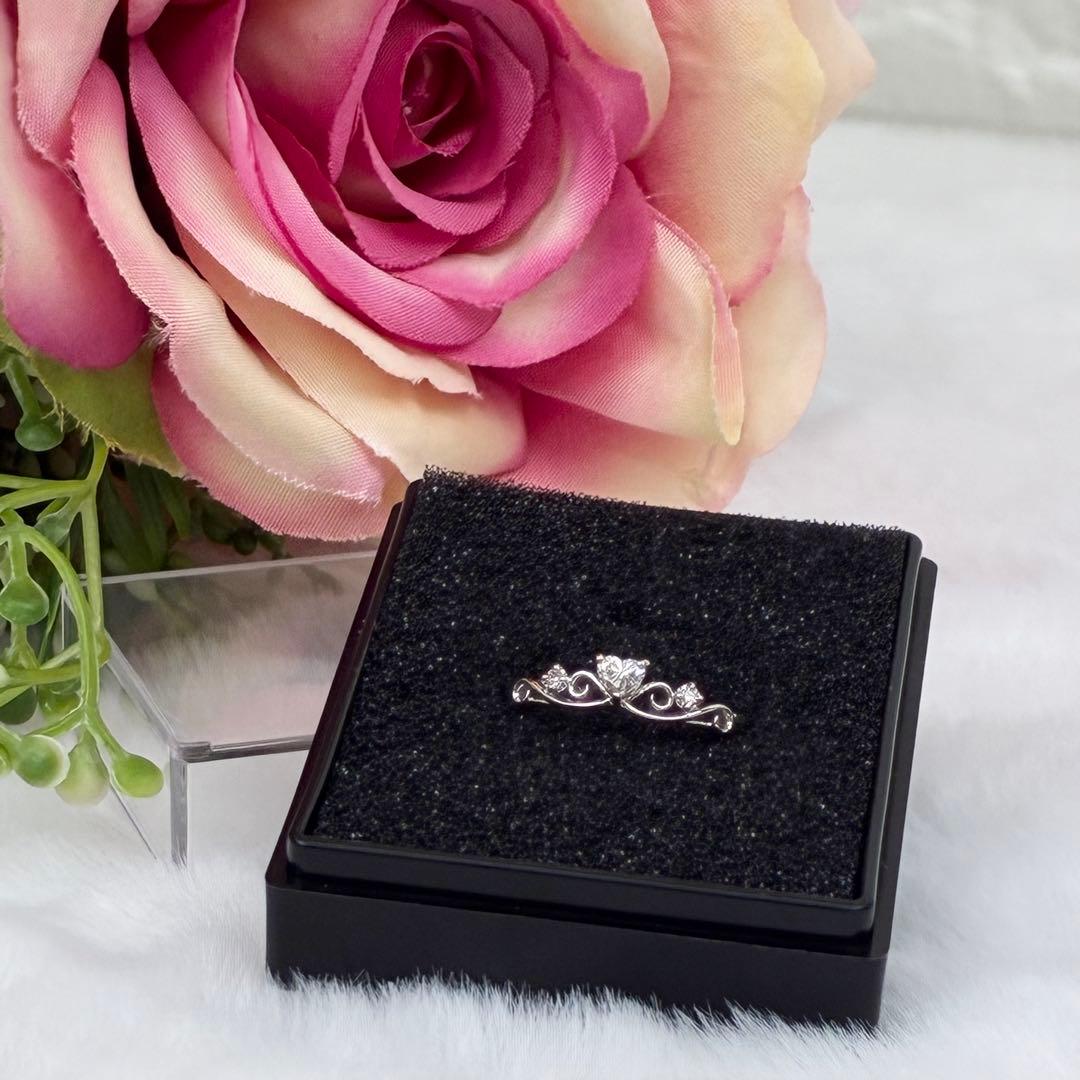 【美品】K10✨ ダイヤモンドリング✨ 0.12ct ホワイトゴールド