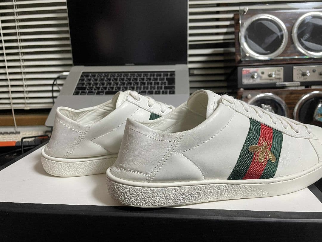 ホワイト ストライプデザイン スニーカー size 37