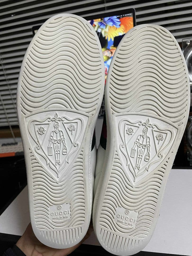 ホワイト ストライプデザイン スニーカー size 37