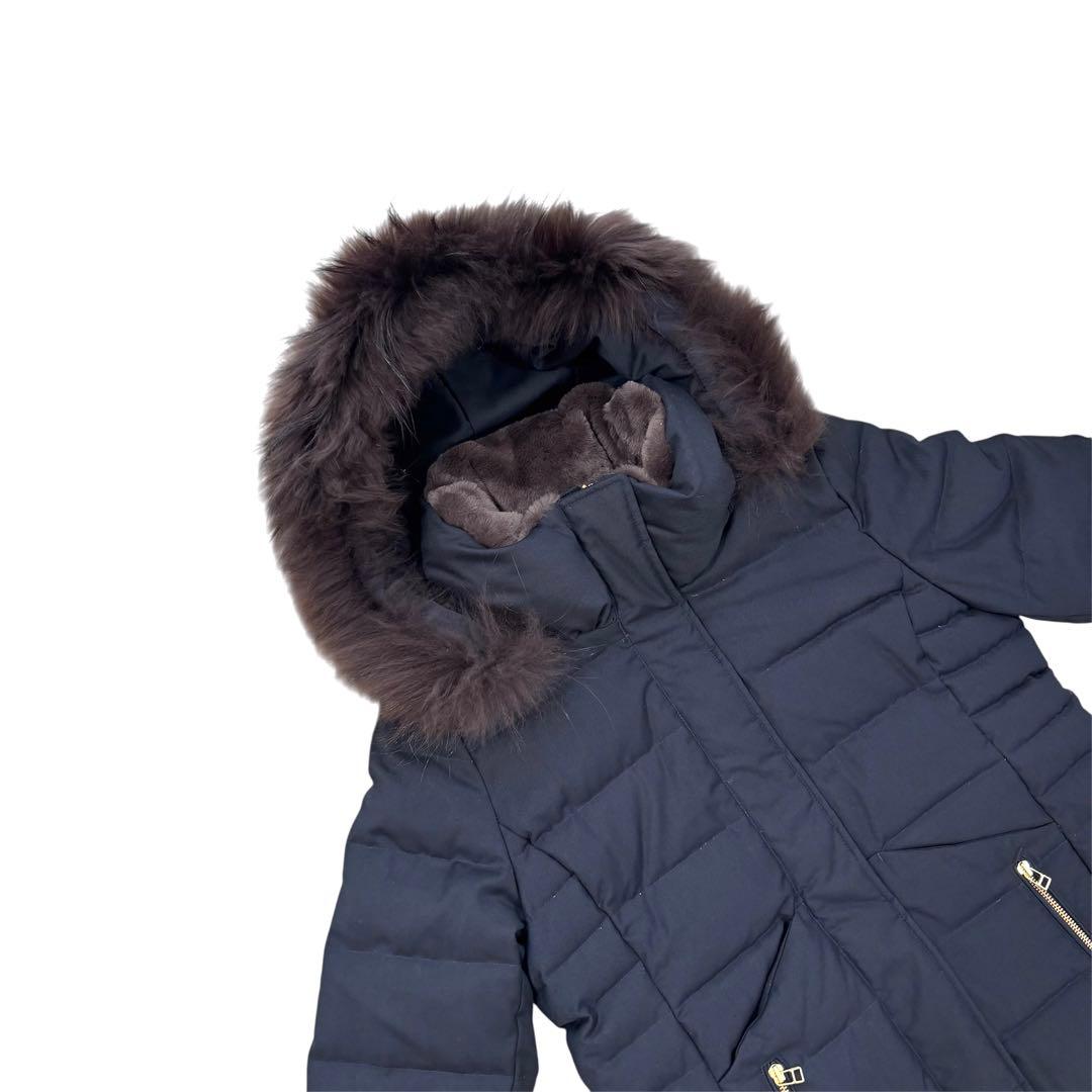 RUIRUE BOUTIQUE ラクーンファーサイドジップスリットダウンコート