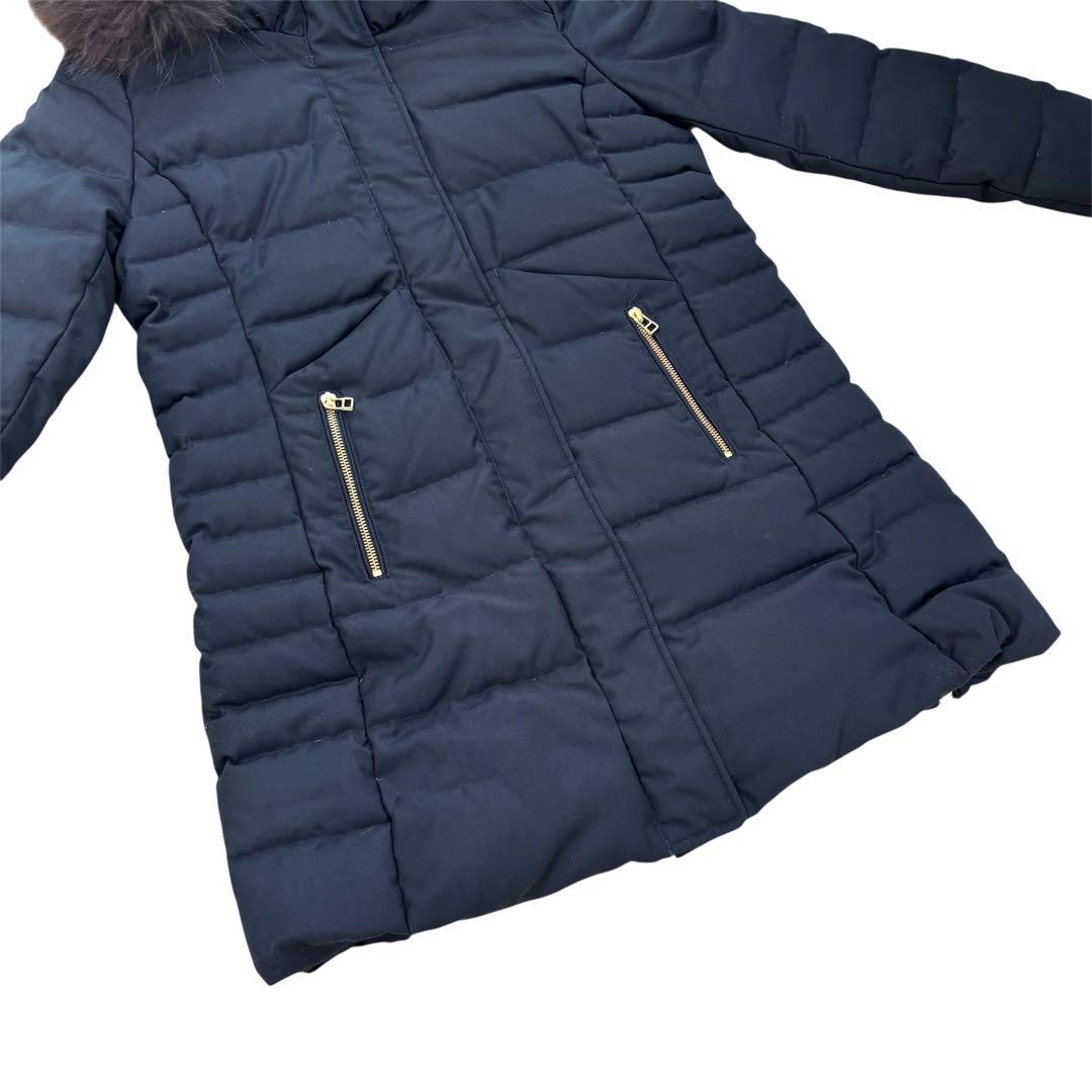 RUIRUE BOUTIQUE ラクーンファーサイドジップスリットダウンコート