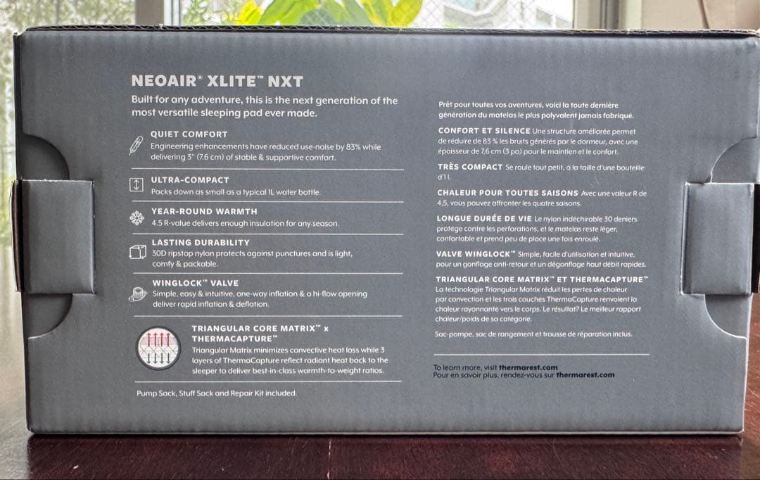 アウトドア寝具 THERMAREST NEOAIR XLITE NXT R4.5 size R