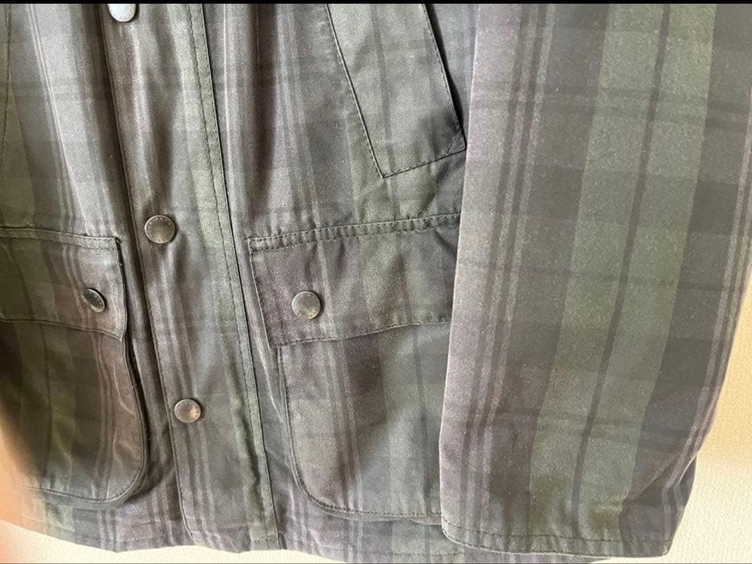 Barbour ブラックウォッチ オイルドジャケット 34 ビームス別注