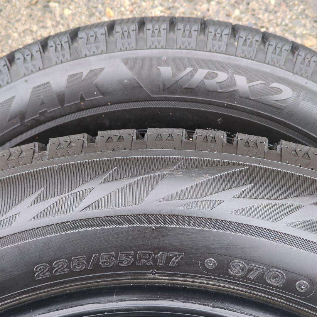 225/55R17 ②送料込み 2本 BLIZZAK VRX2 バリ溝