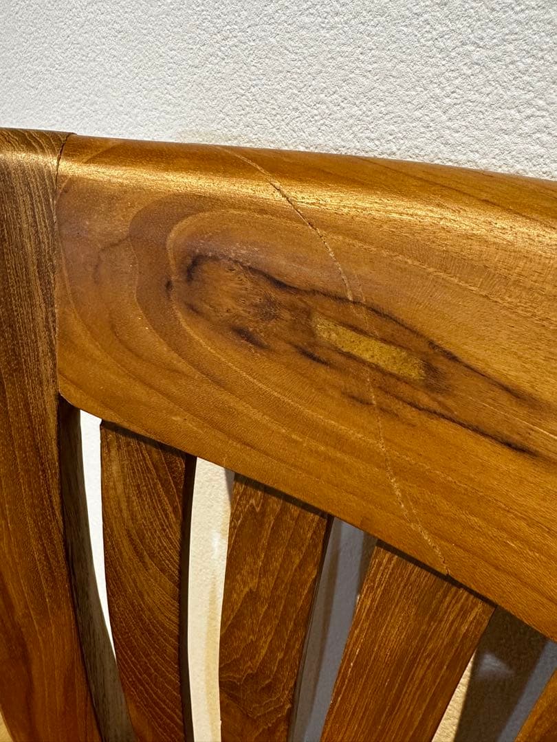 【大訳あり】チーク×レザーダイニングチェア　1脚　通常38,500円がなんと！