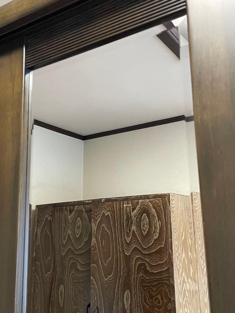 送料無料　ミラー付き木製　ワードローブ/洋服ダンス/クローゼット