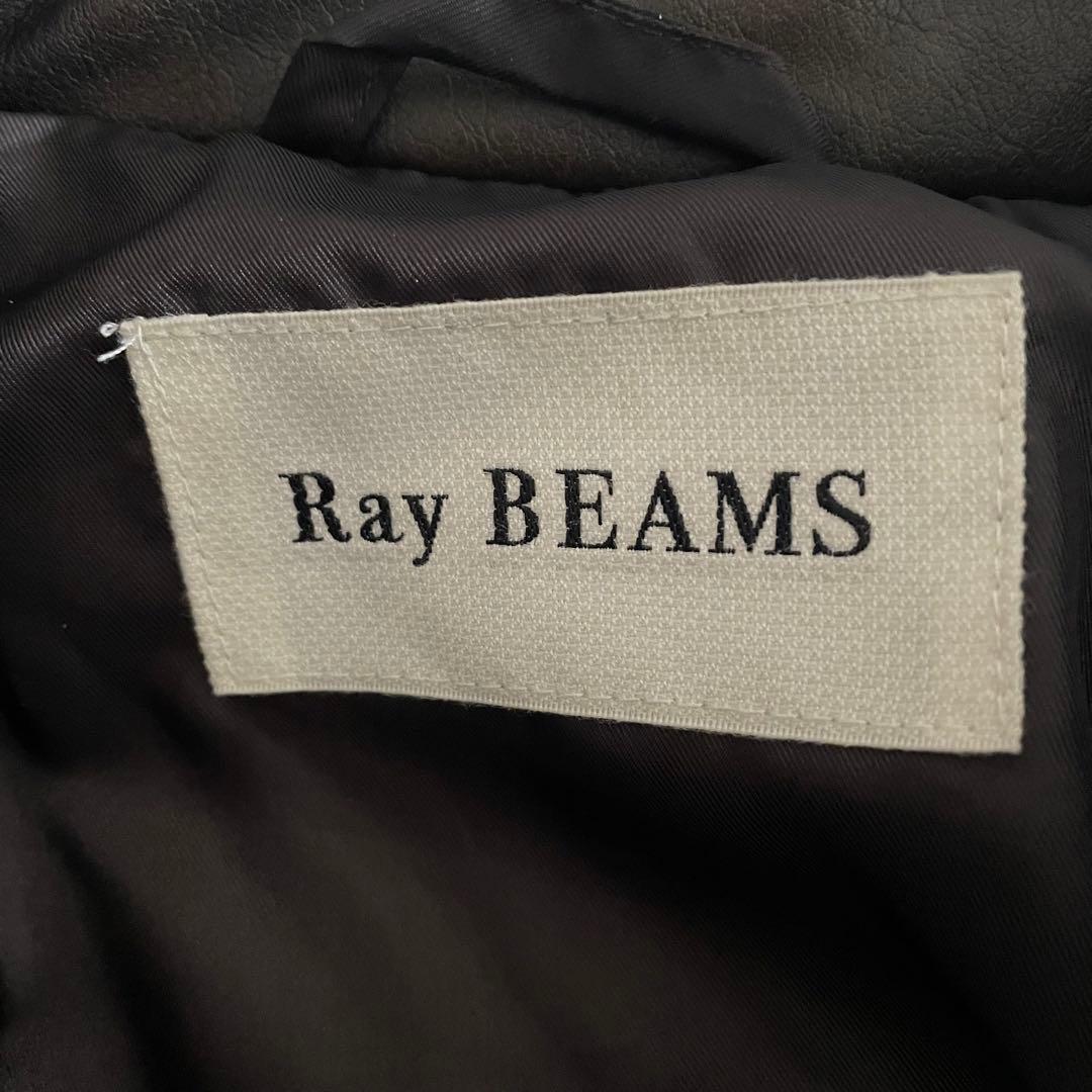 Ray BEAMS フェイクレザー フライト ジャケット