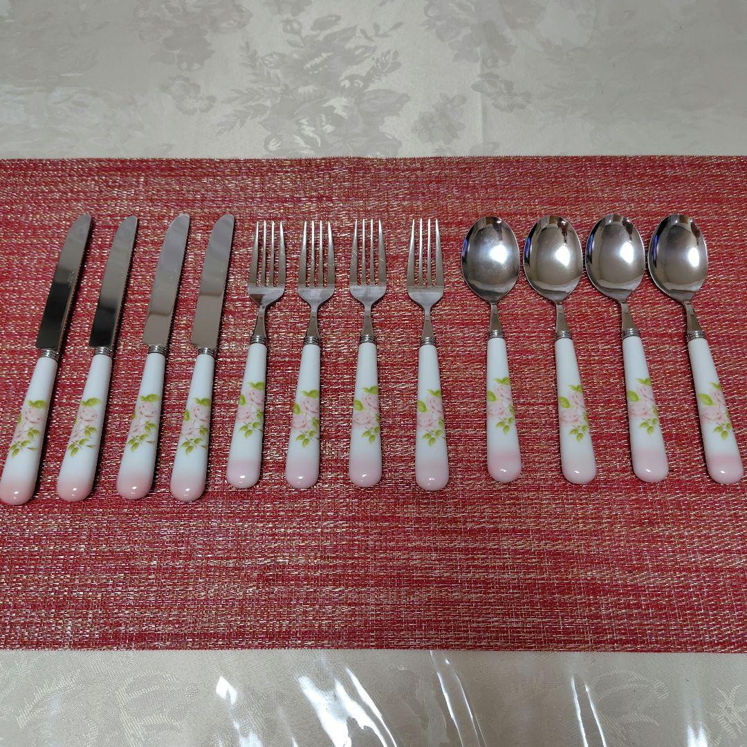 イマン　ダイアナローズ　カトラリー ナイフ　フォーク　スプーン　L 　大12本