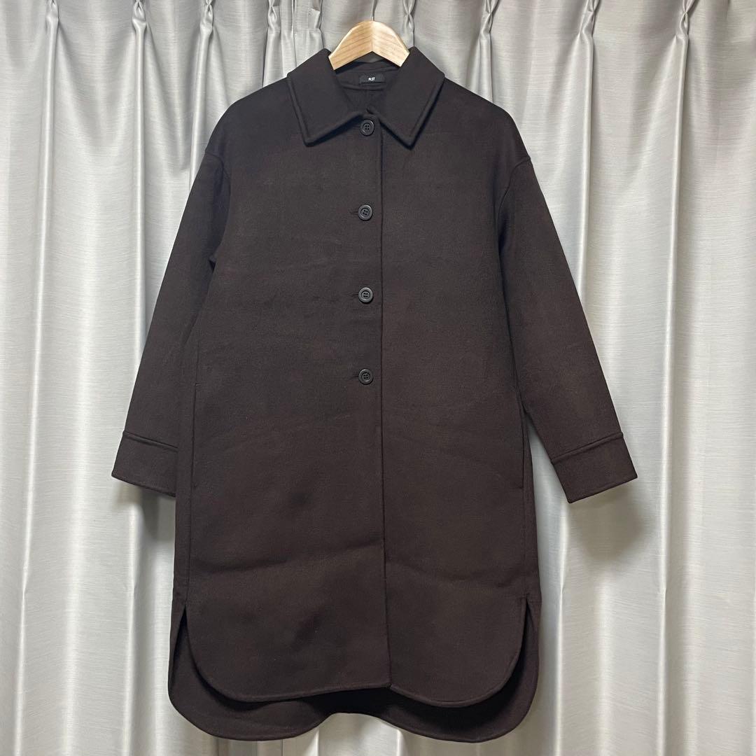 PLST ウールブレンドリバーシャツコート