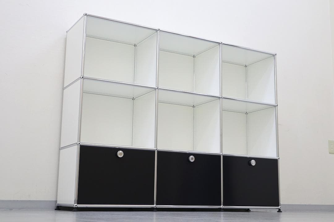 b 極美品 USM Haller ハラー キャビネット 3列3段 書棚 飾り棚