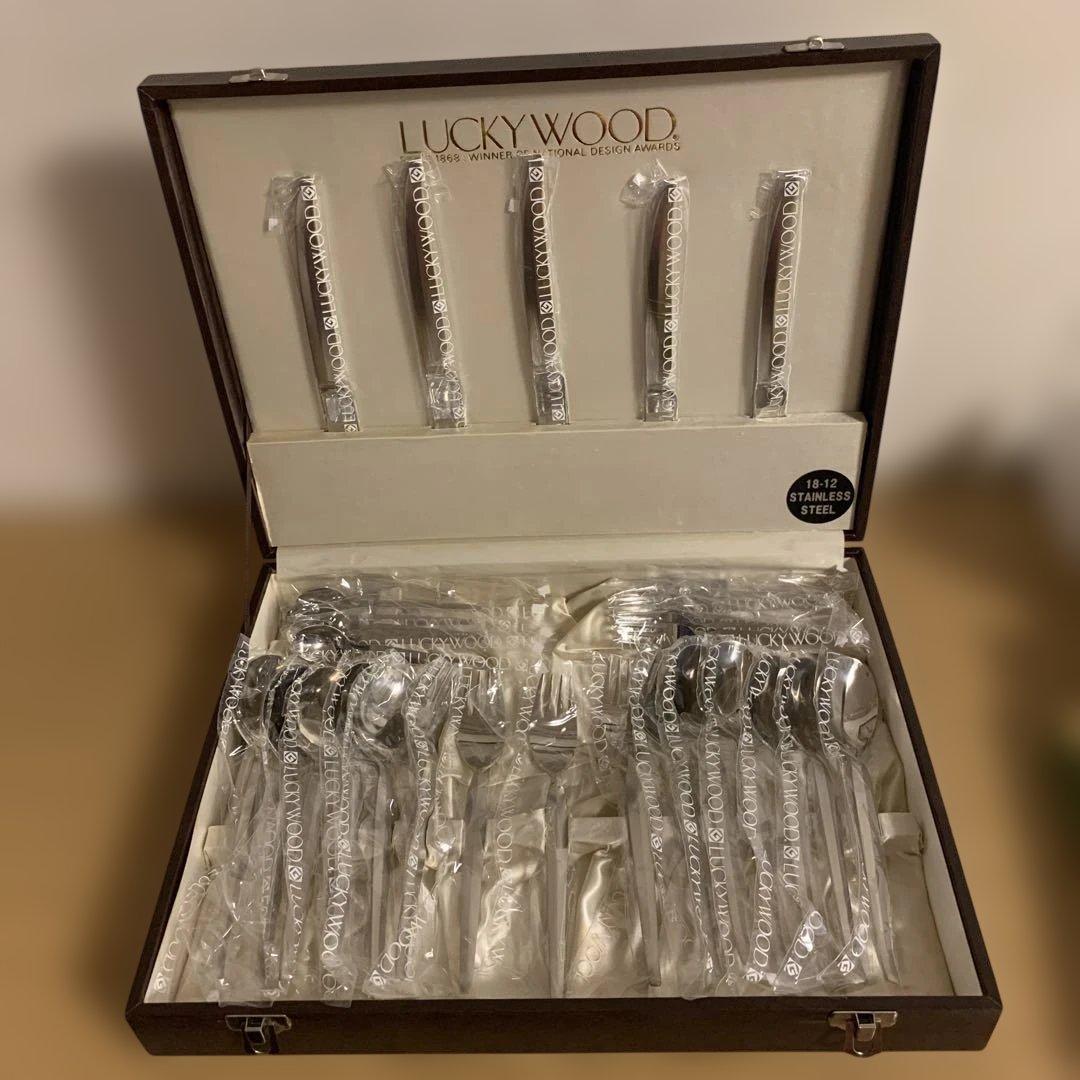 LUCKYWOOD カトラリーセット 18-12ステンレススチール