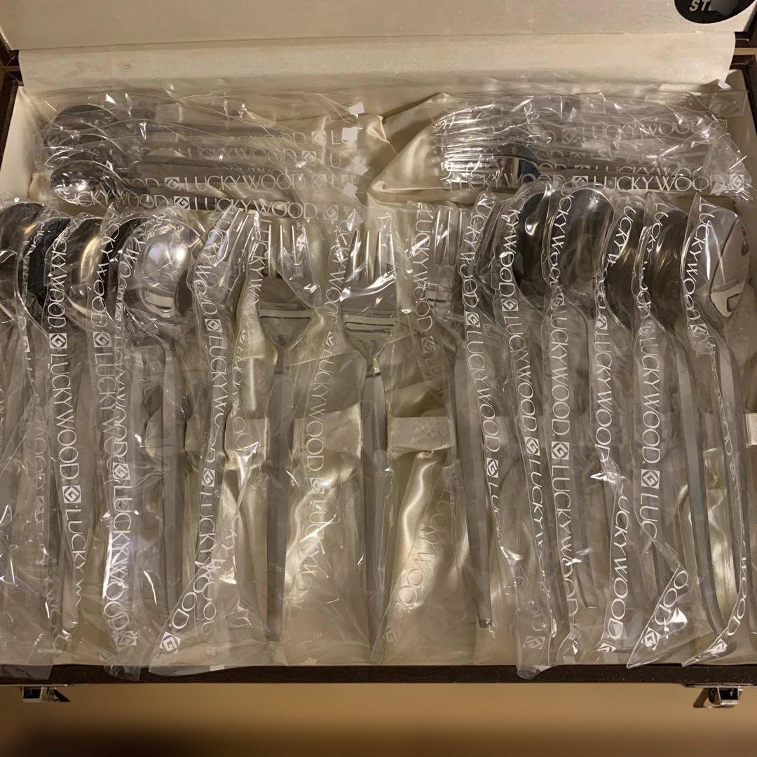 LUCKYWOOD カトラリーセット 18-12ステンレススチール