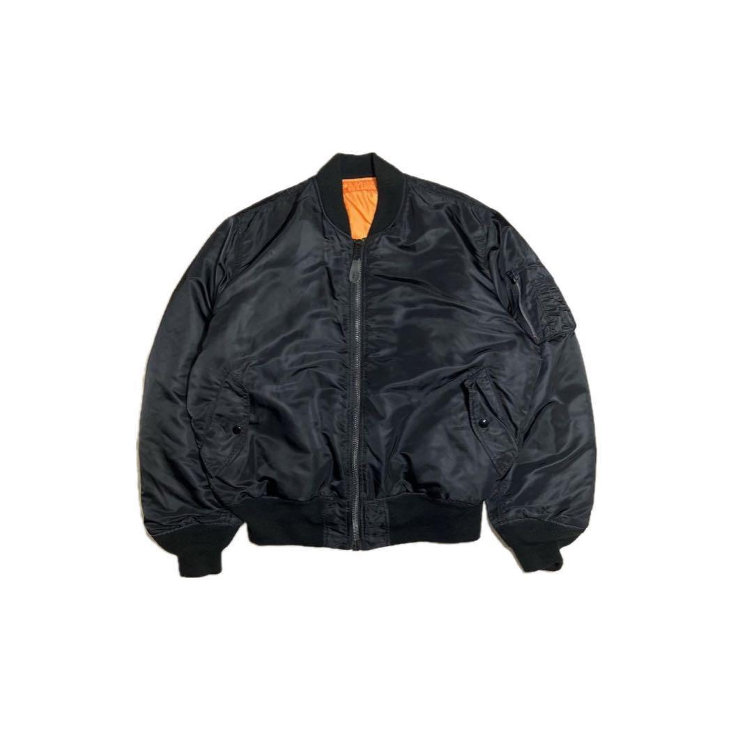 麻婆枝豆ALPHAアルファMA-1ビッグサイズXLブラック×オレンジ復刻