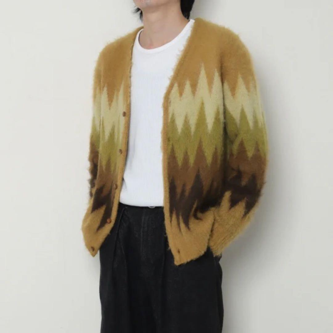 トップス NEEDLES MOHAIR CARDIGAN ZIGZAG