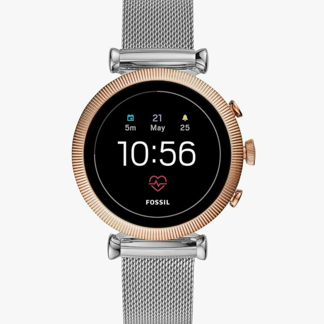 FOSSIL デジタル腕時計 ゴールド/シルバー　充電台付き