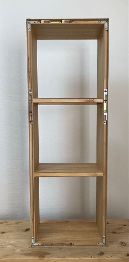 無印良品　3段シェルフ　オーク材