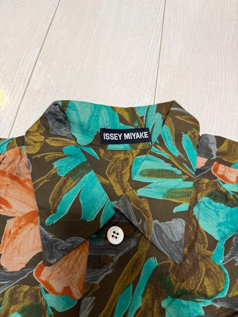 ISSEI MIYAKE花柄シャツ　レーヨン100% M