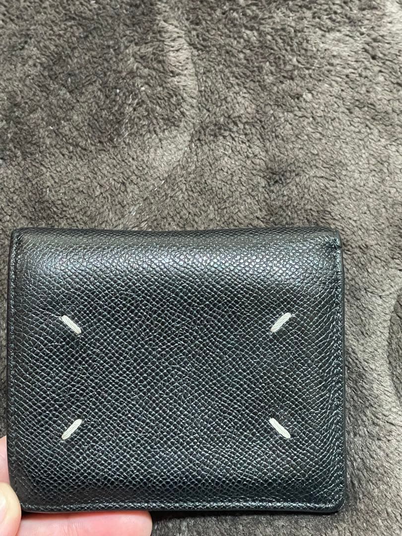 マルジェラ 黒財布 レザー 2つ折り