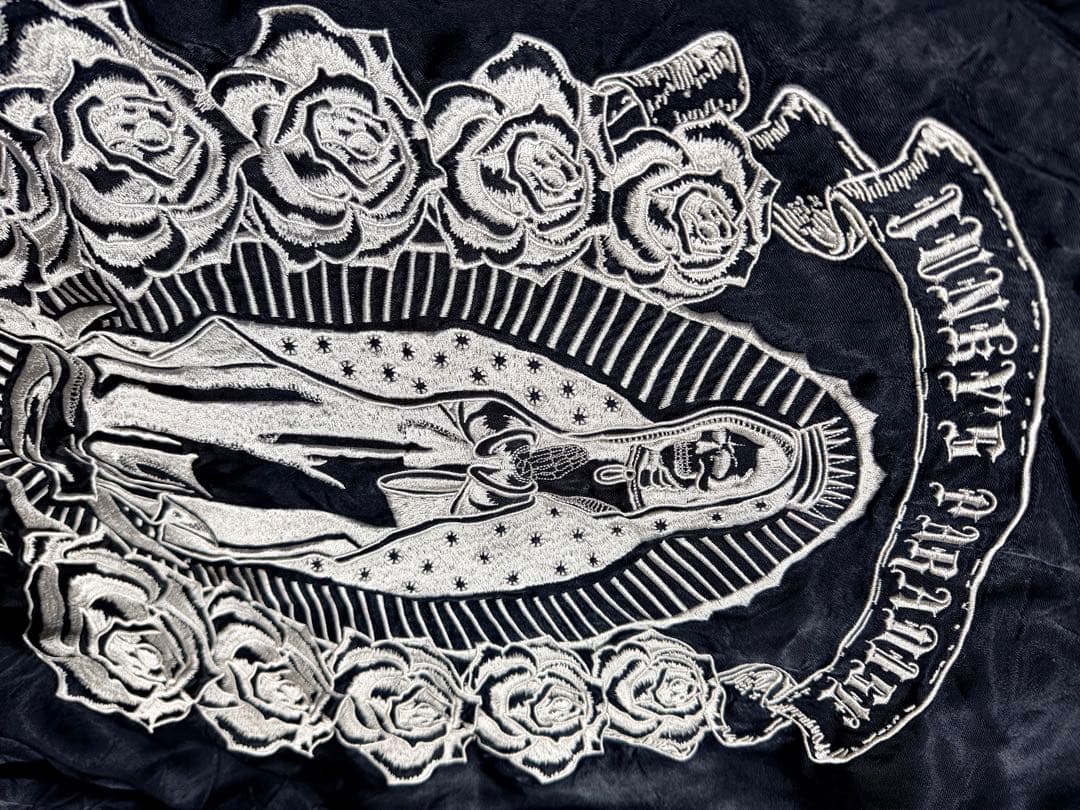 美品 ２面用 JUNKY 日本スカジャン unisex レーヨン マリア バラ