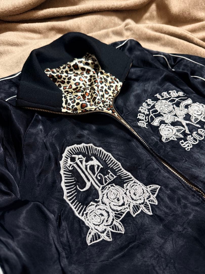 美品 ２面用 JUNKY 日本スカジャン unisex レーヨン マリア バラ