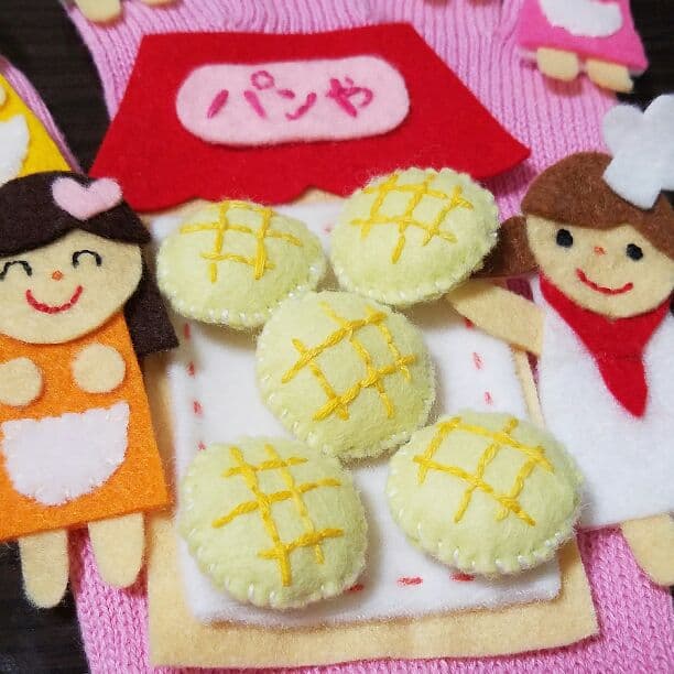 パン屋に5つのメロンパン♡手袋シアター