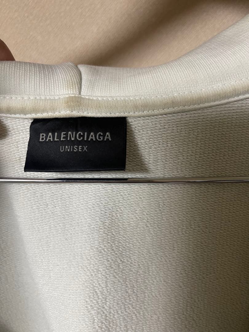 トップス 24SS BALENCIAGA Tatoo Zip Hoodie White S