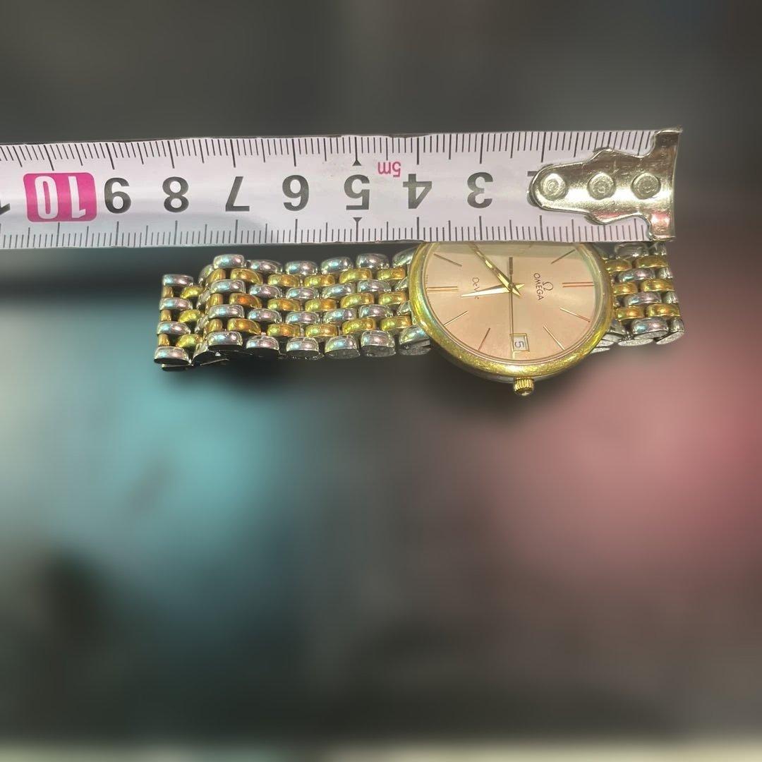稼働品　OMEGA クォーツ腕時計 ゴールド/シルバー　レディース　オメガ