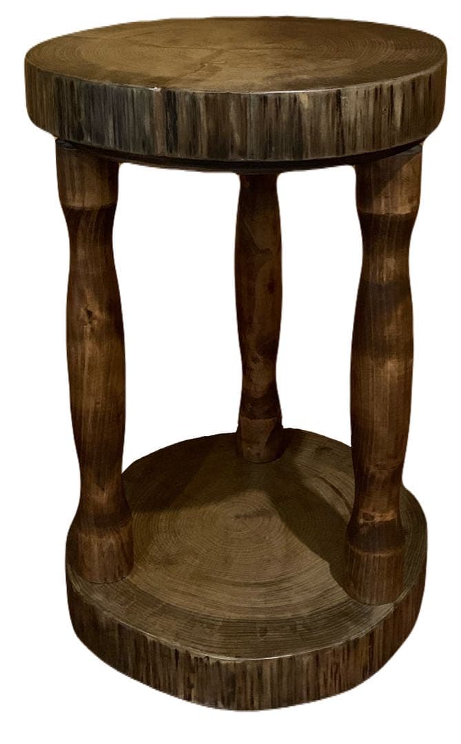 木製円形スツール