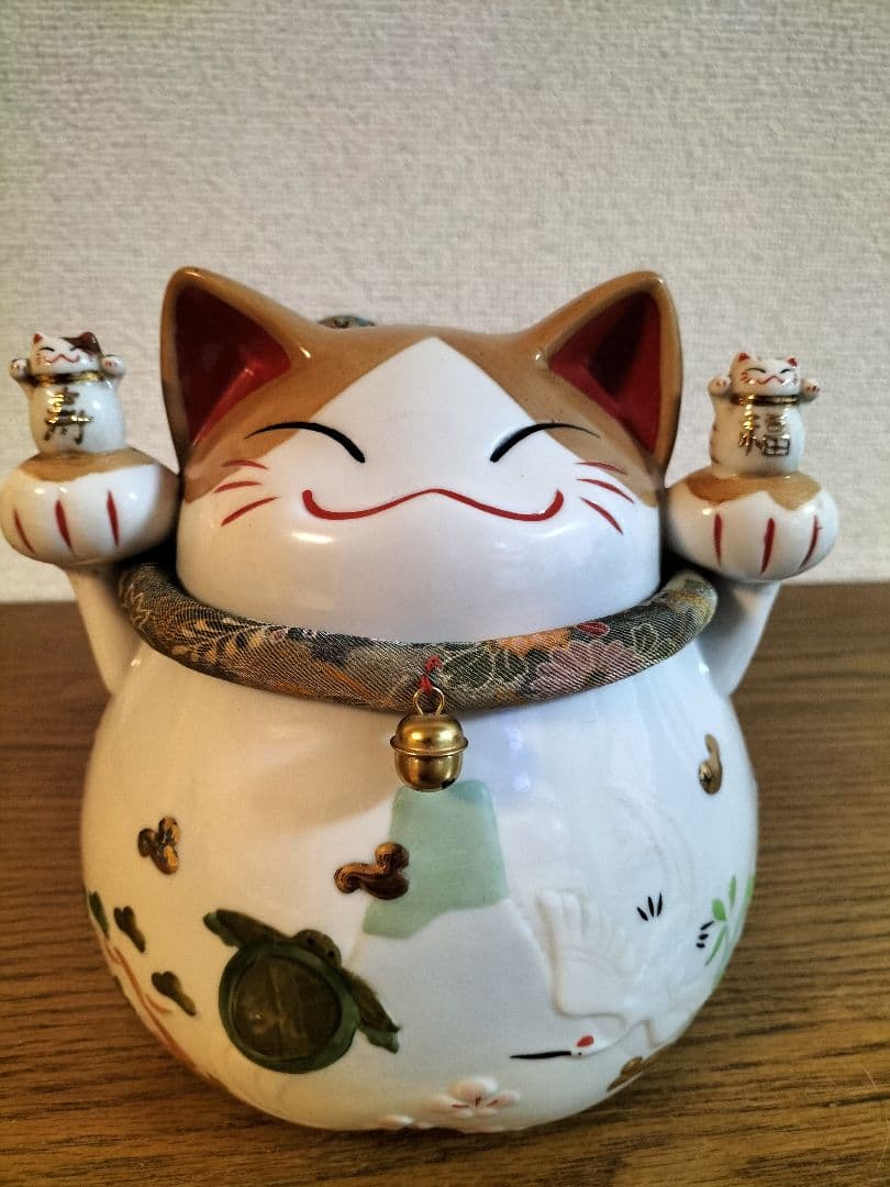 猫舎　招き猫　貯金箱　陶器　置物　最終値下げ