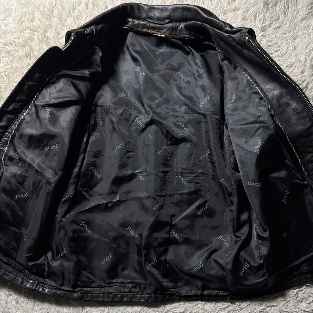 【米国製】schott トラッカージャケット　441 ブラック　40