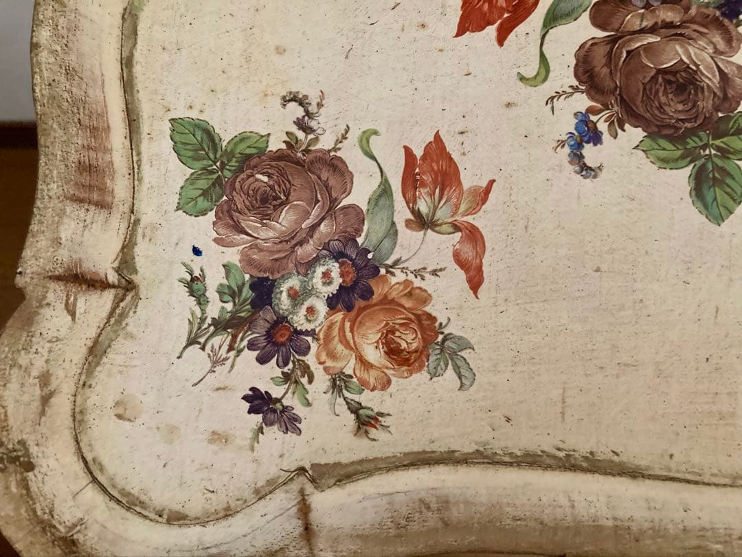 ITALYヴィンテージflorentineフローレンタイン花柄ネストテーブル難有