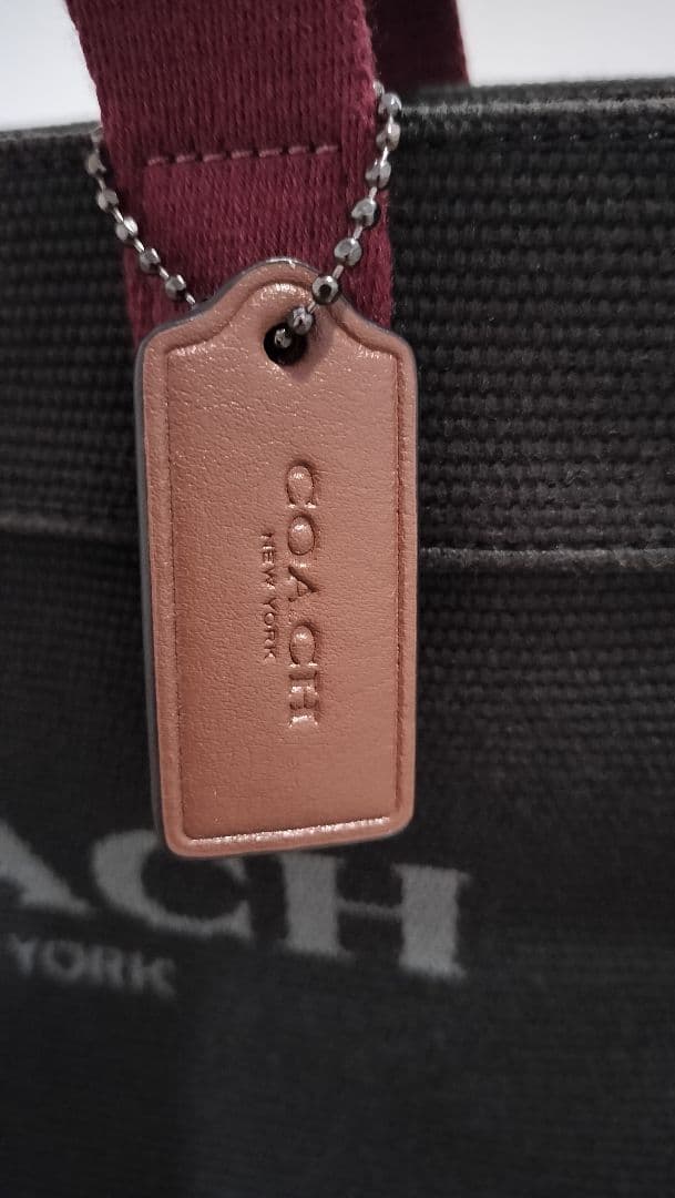 COACH トートバッグ ネイビー/レッド