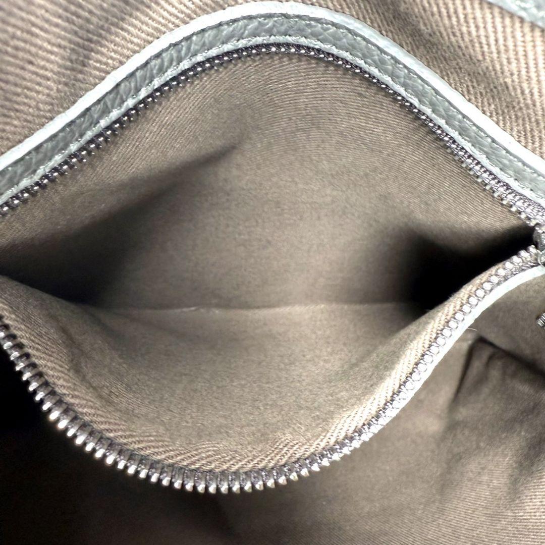 ★美品★シャンポールセリエ レザー トートバッグ シュリンクレザー グレー