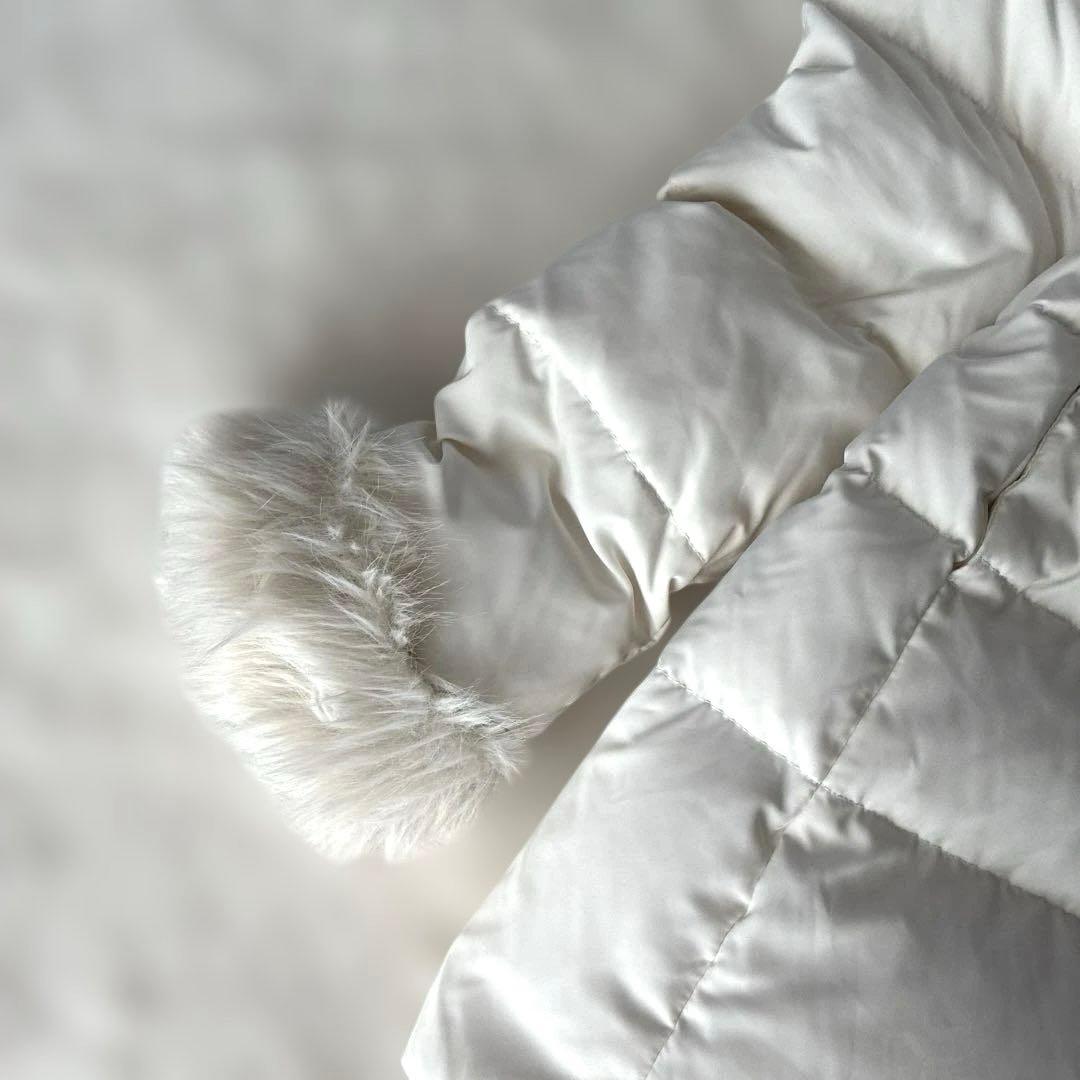 美品✨リゼクシー フード付ダウンコート ホワイト M ファー ベルト