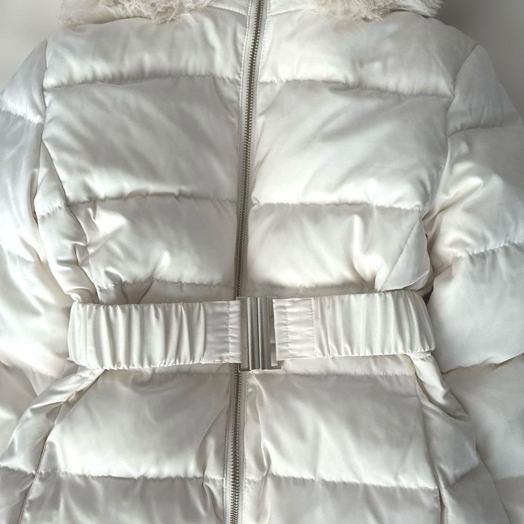 美品✨リゼクシー フード付ダウンコート ホワイト M ファー ベルト