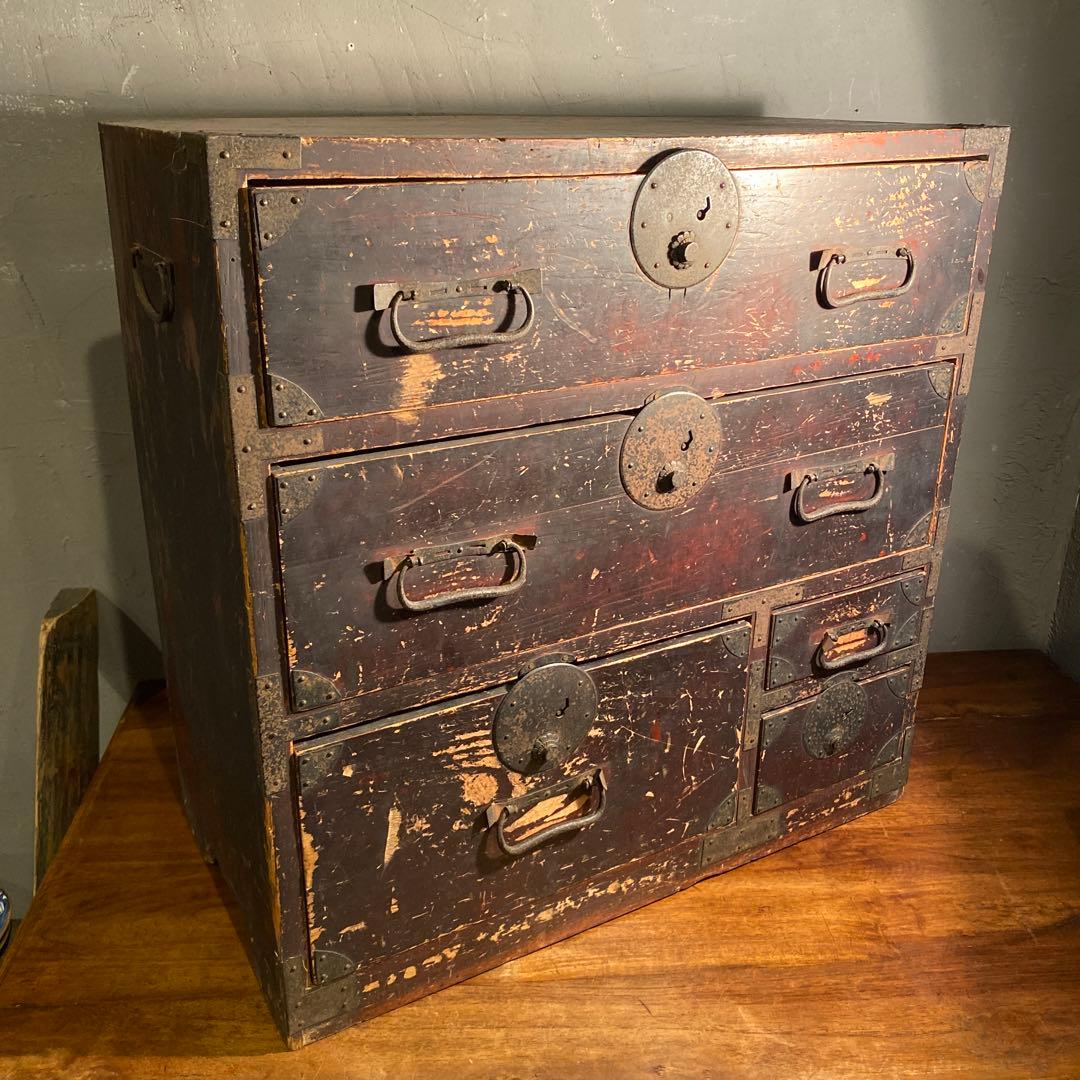 明治 大正 時代箪笥 骨董品 収納 引き出し インテリア アンティーク