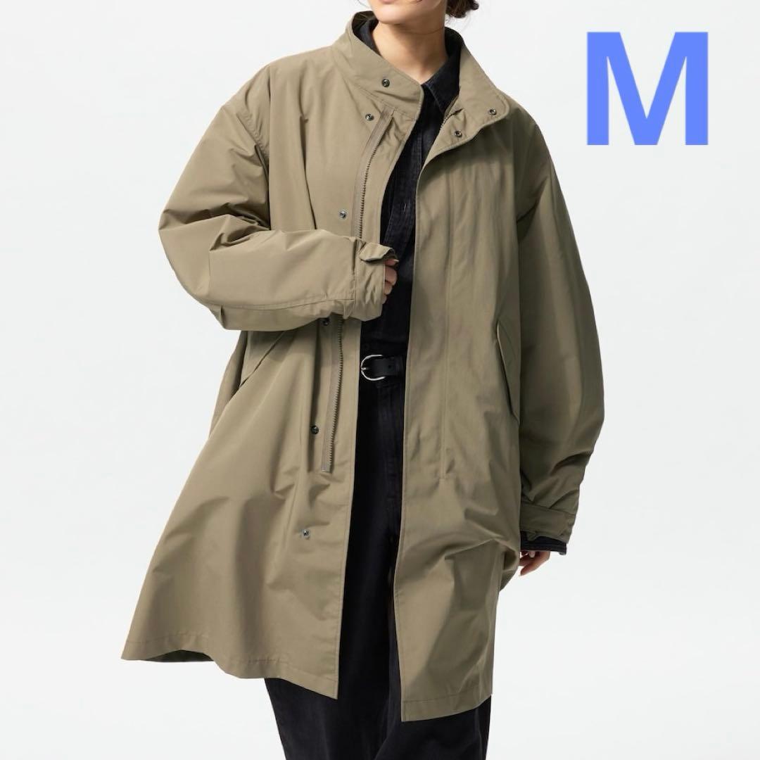 ユニクロ ウインドプルーフ 2WAY コート ブラウン Mサイズ 撥水 男女兼用