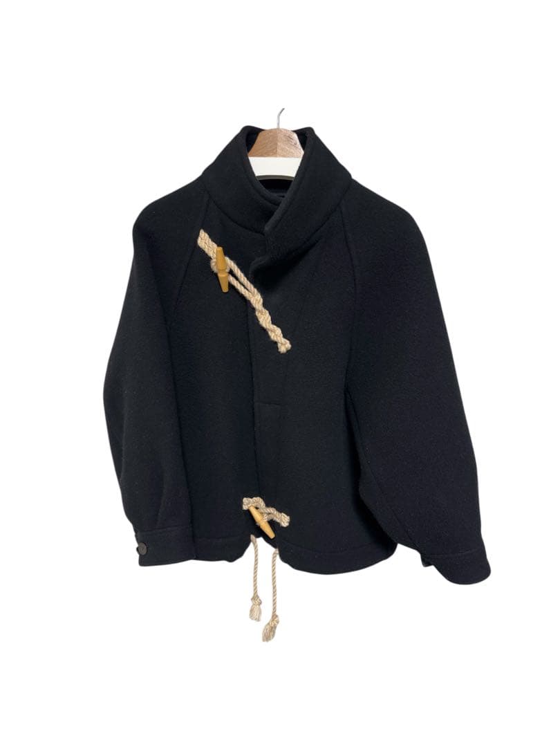 ※最終値下げ※HYKE ダッフルコート 黒　サイズ1 24AW