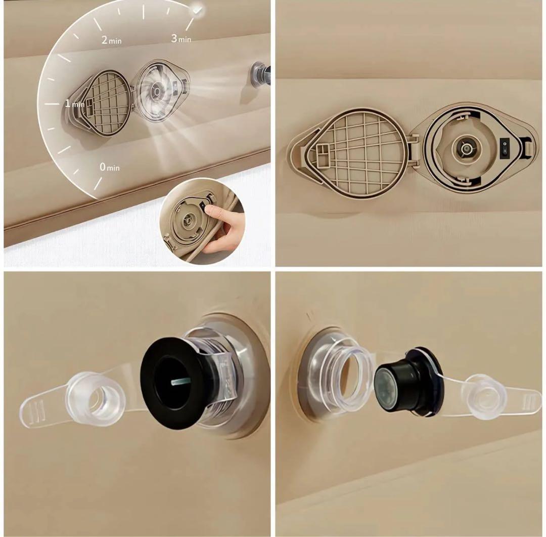 1回使用のみ2人用エアーベッドNaturehike収納バッグ付き 電動ポンプ内蔵