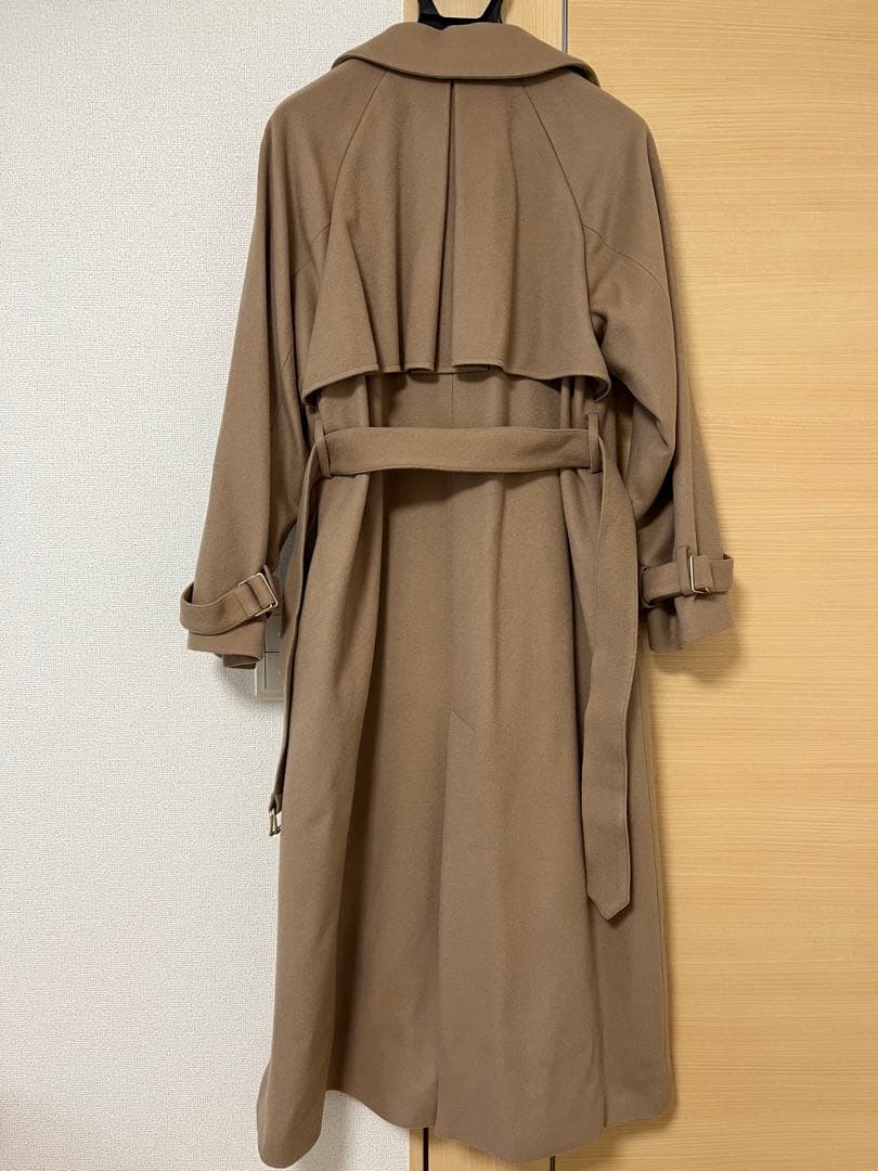 【訳あり】anuans ウールトレンチコート （CAMEL）Sサイズ