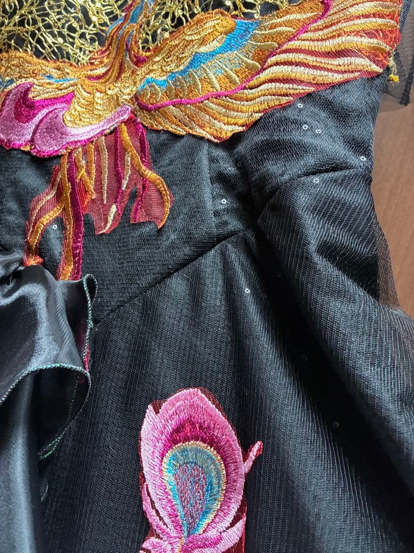 Rainbow Shiu 社交ダンス　パーティードレス　スタンダードドレス　黒