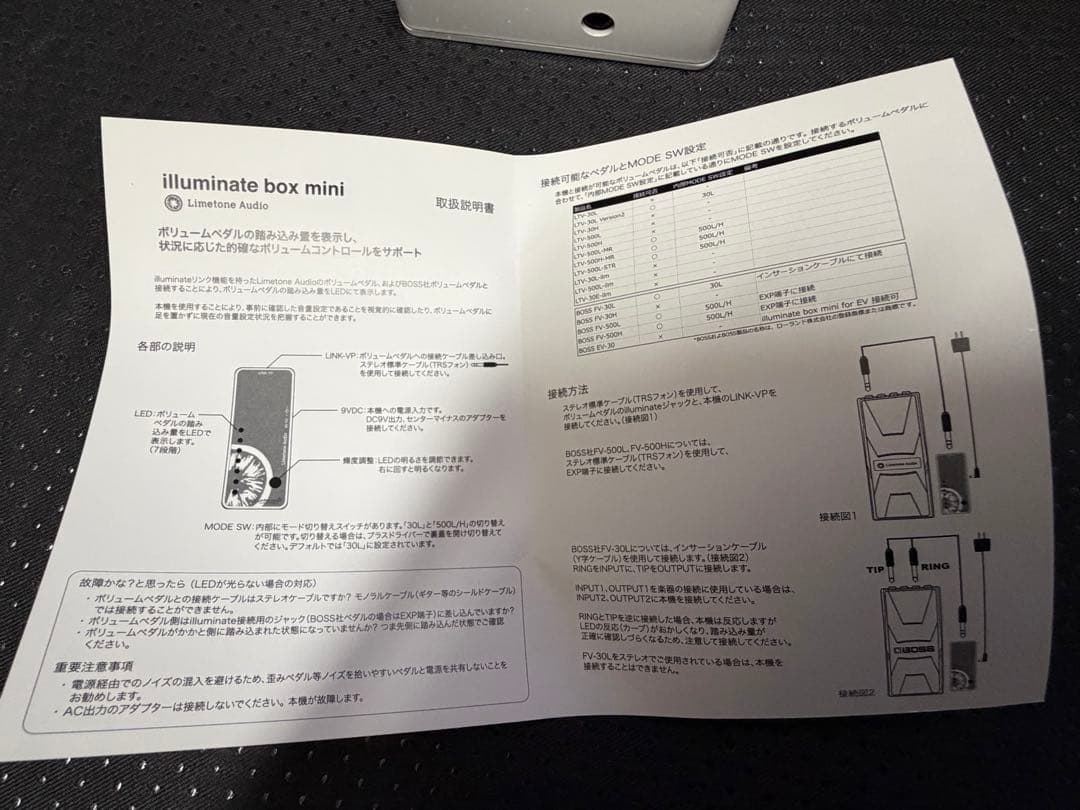 ギター Limetone Audio illuminate box mini pink