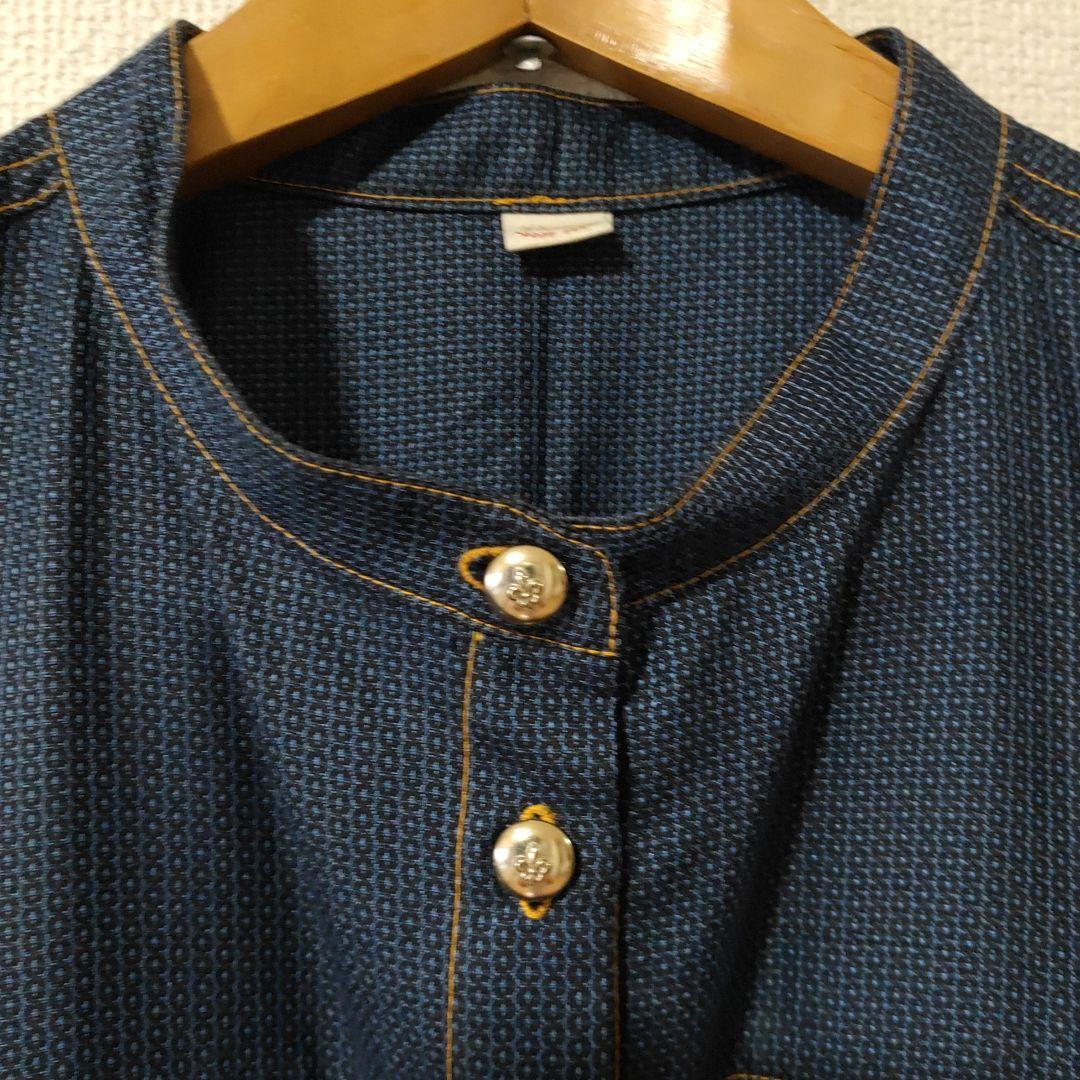 着物リメイク◇デニム風◇マーメイドライン◇ワンピース