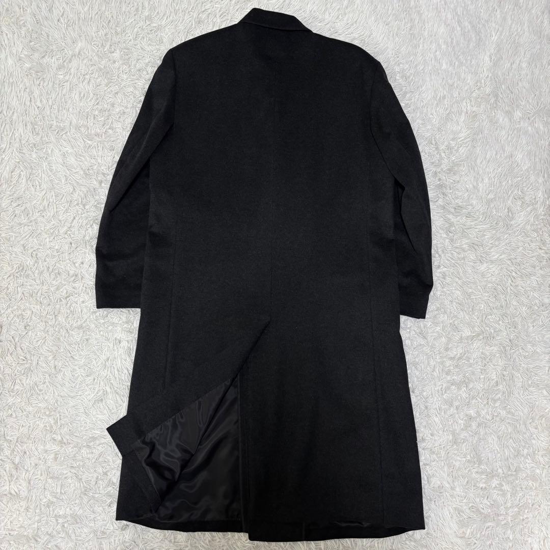 カシミヤ100/XL相当✨ Thamespoint ダブルチェスターコート 黒