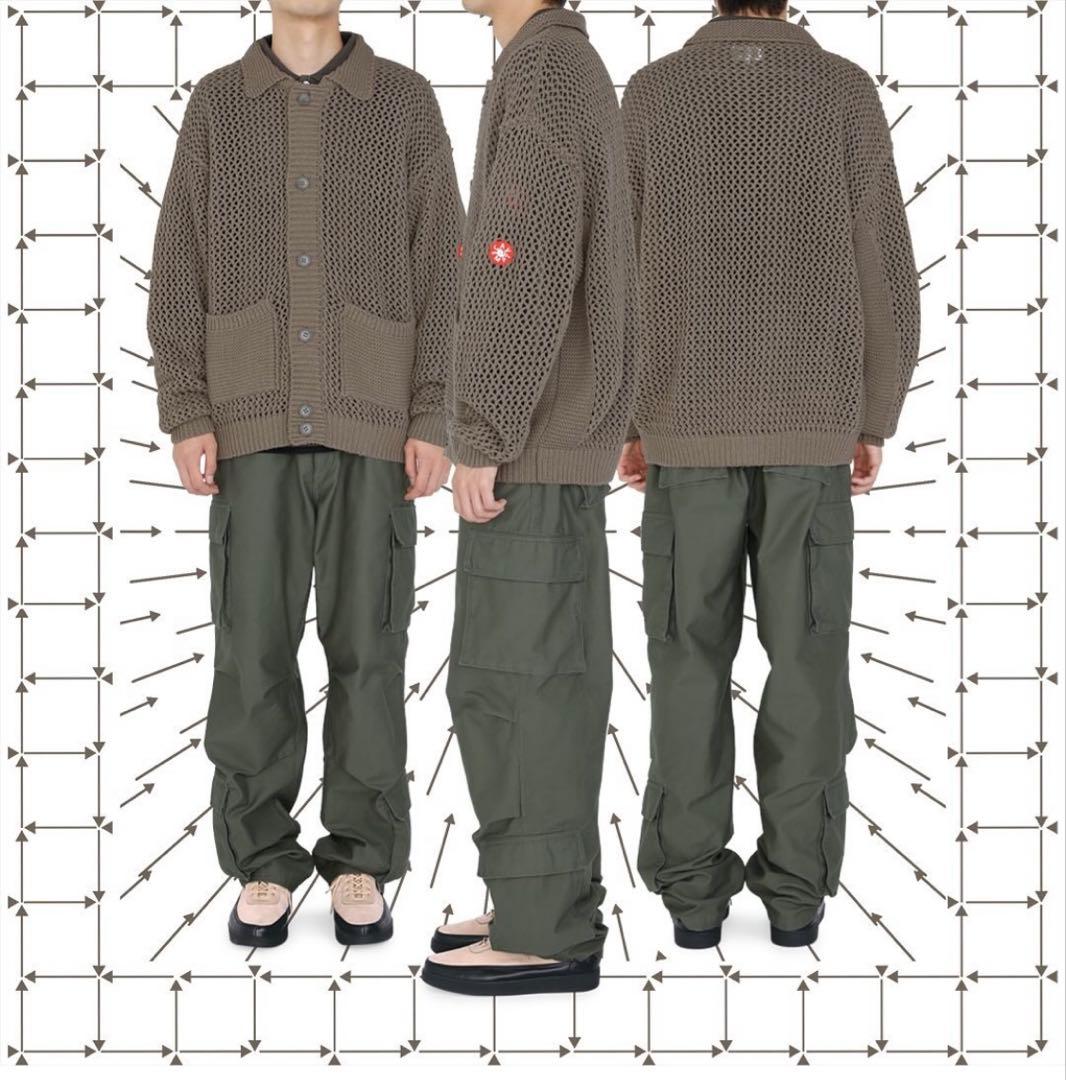 トップス cavempt c.e COLLARED MESH KNIT CARDIGAN