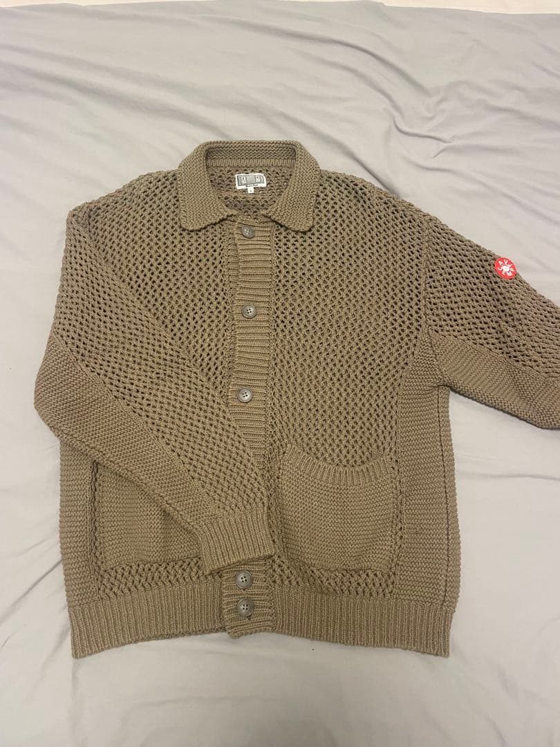 トップス cavempt c.e COLLARED MESH KNIT CARDIGAN