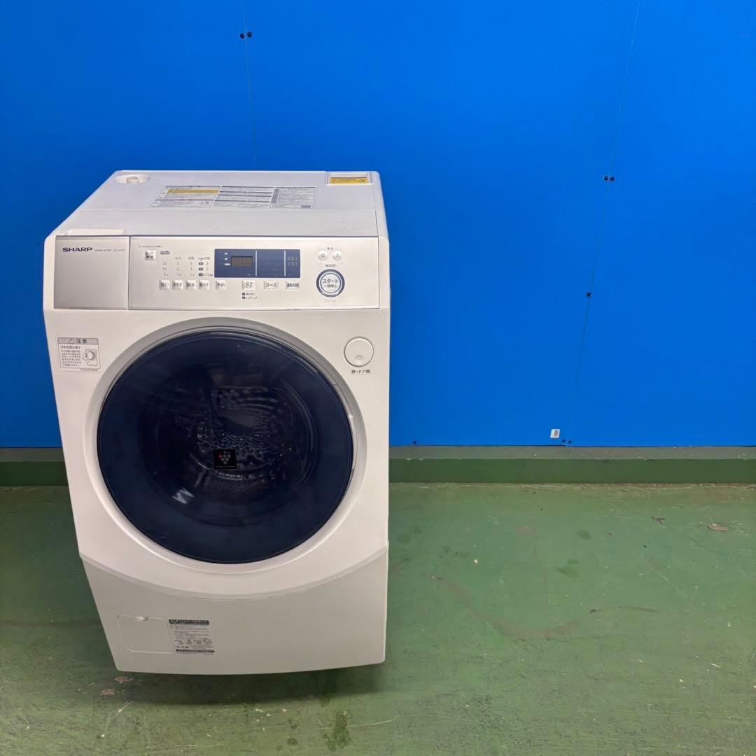 595 セット購入割有り　SHARPドラム式洗濯機　乾燥付　10/6キロ　左開き